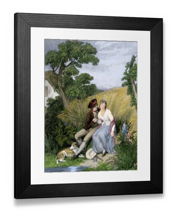 Framed Print : Robert Burns poem illustration