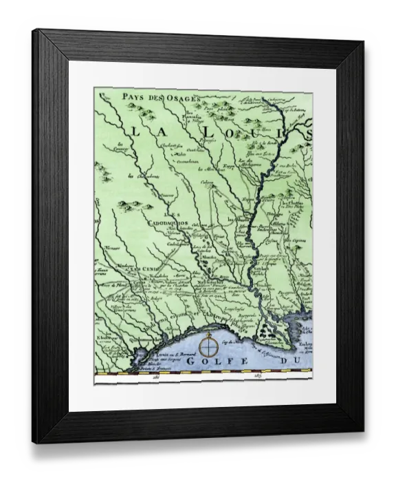 Framed Print : DeSotos route in Louisiana