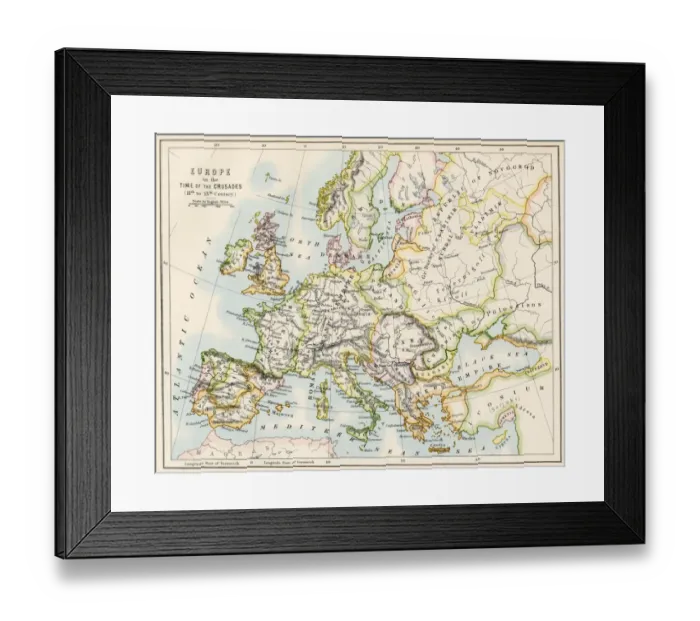 Framed Print : Europe at the time of the Crusades