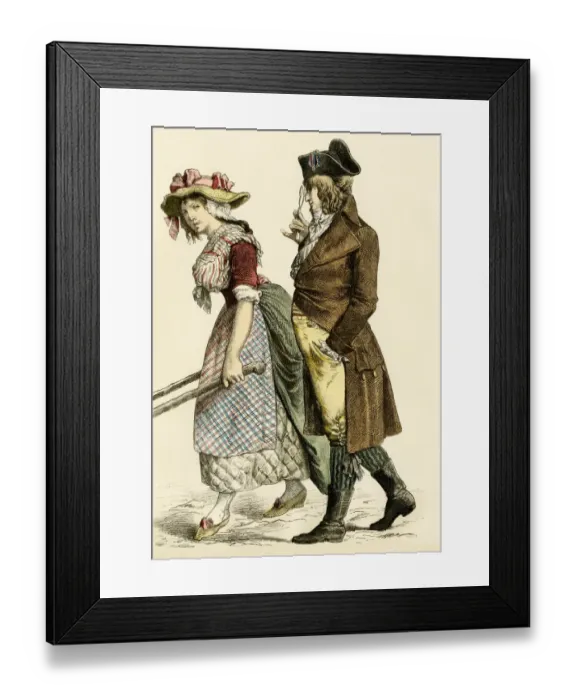 Framed Print : Typical residents of Paris, 1796