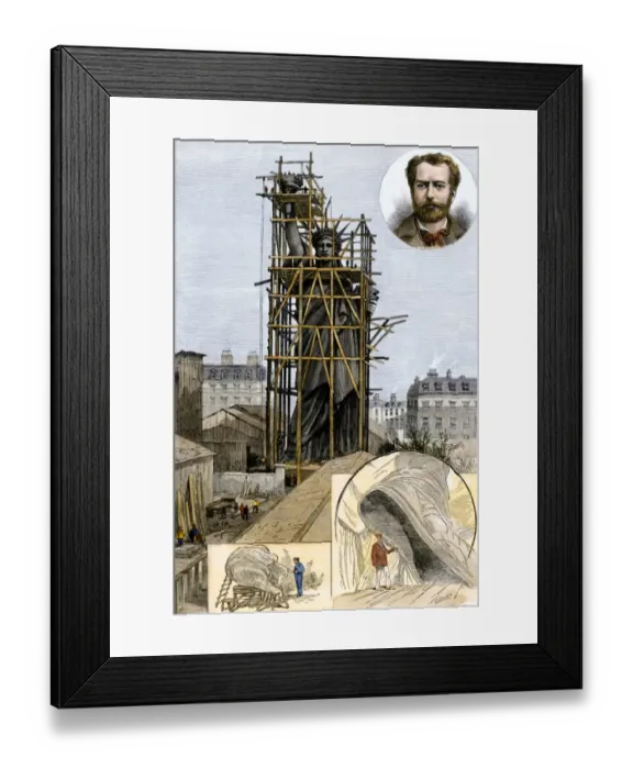 Framed Print : Statue of Liberty prepared to ship from Paris, 1884 Framed Print : Statue of Liberty prepared to ship from Paris, 1884