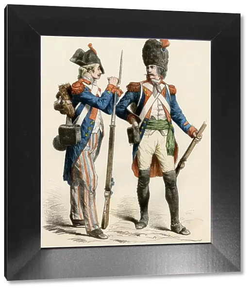 French army uniforms, 1790s