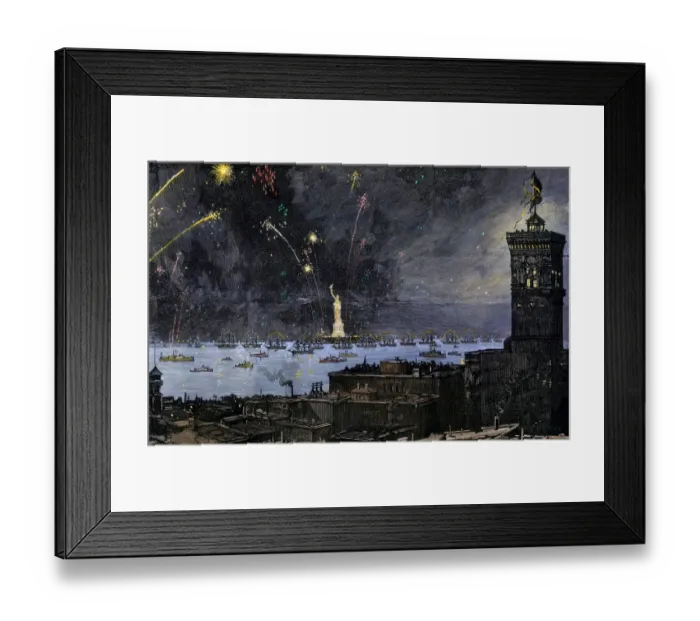 Framed Print : Statue of Liberty inaugurated in New York harbor, 1886 Framed Print : Statue of Liberty inaugurated in New York harbor, 1886