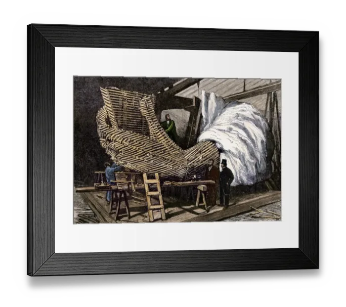 Framed Print : Statue of Liberty being built in Paris Framed Print : Statue of Liberty being built in Paris