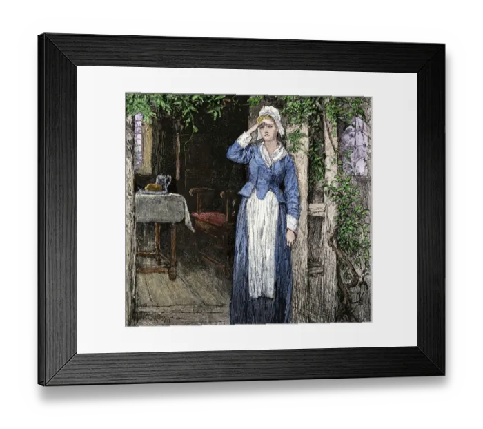 Framed Print : Evangeline, an illustration from the poem by Henry Wadsworth Longfellow Framed Print : Evangeline, an illustration from the poem by Henry Wadsworth Longfellow