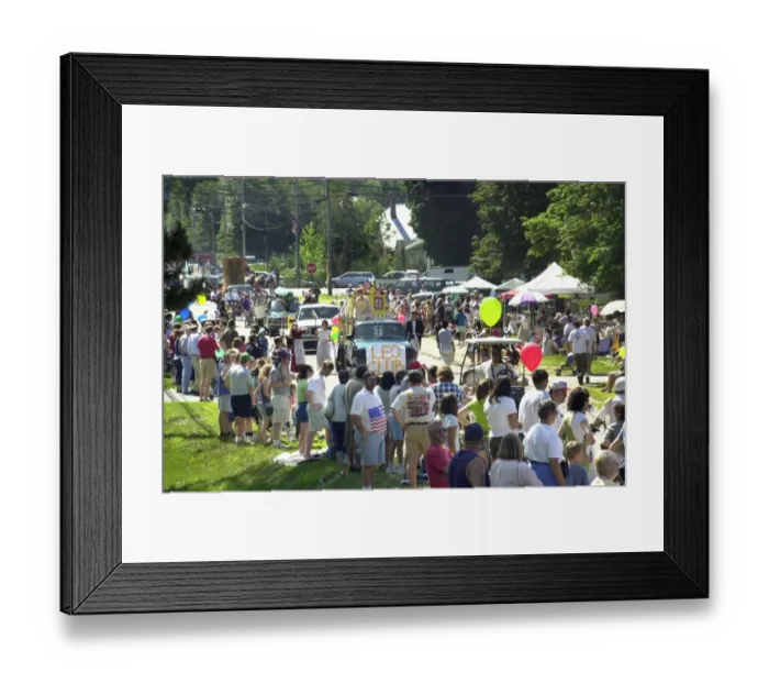 Framed Print : Fourth of July in a Maine village Framed Print : Fourth of July in a Maine village