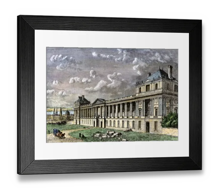 Framed Print : The Louvre in Paris, 1800s