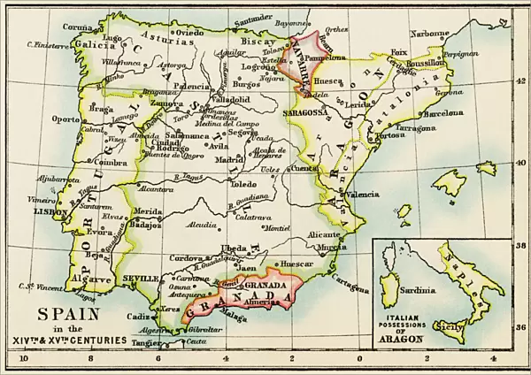 Medieval Spain and Portugal map