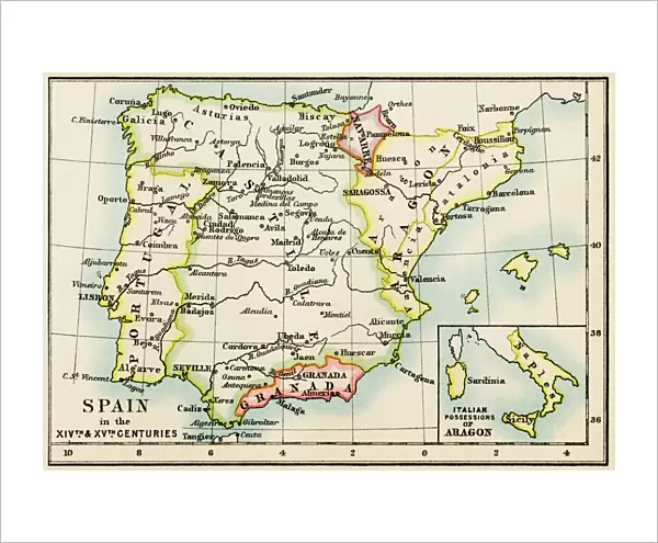 Medieval Spain and Portugal map