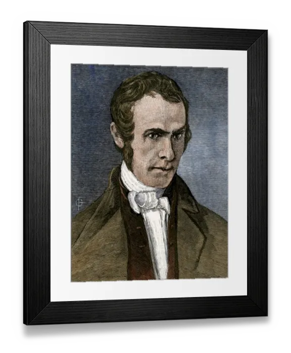 Framed Print : John Greenleaf Whittier in 1838 Framed Print : John Greenleaf Whittier in 1838