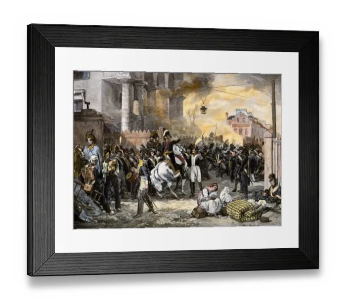 Framed Print : French Army defending Paris, 1814 Framed Print : French Army defending Paris, 1814