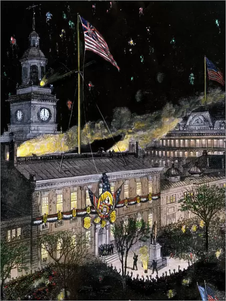 Centennial celebration at Independence Hall, 1876