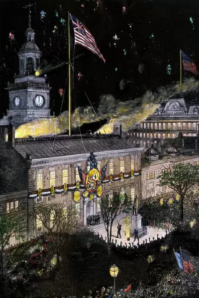 Centennial celebration at Independence Hall, 1876