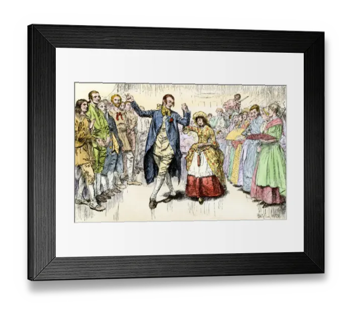 Framed Print : A Kentucky wedding, about 1800