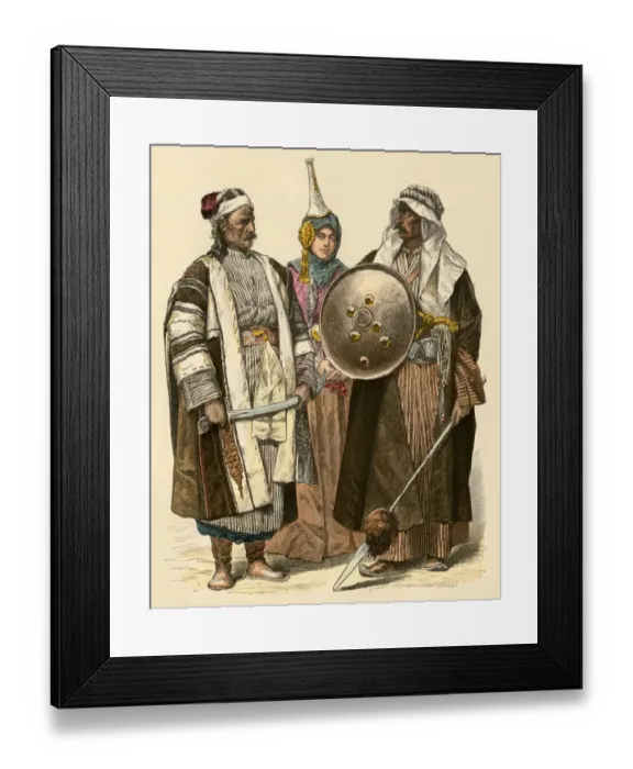 Framed Print : Syrians and an Arab from Baghdad Framed Print : Syrians and an Arab from Baghdad