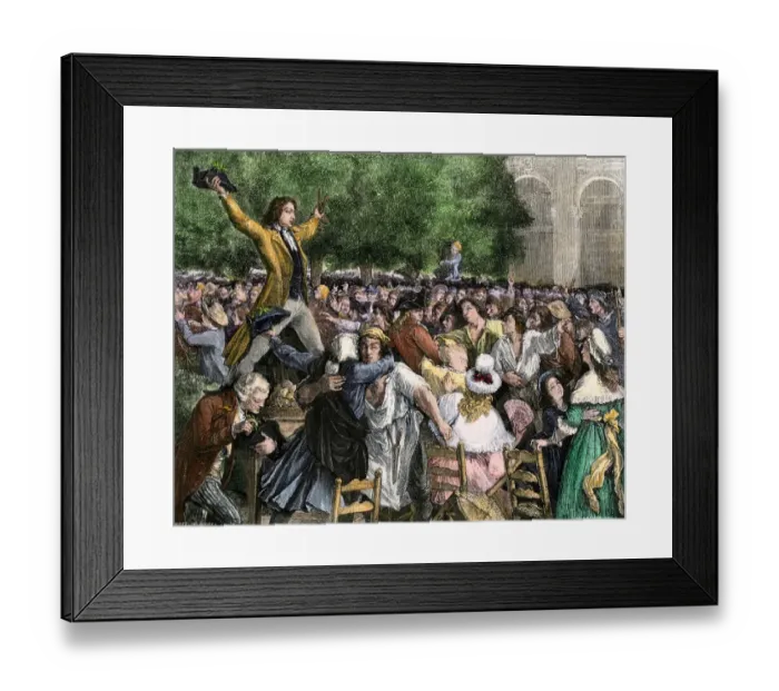 Framed Print : Citizens in control of the royal palace, French Revolution Framed Print : Citizens in control of the royal palace, French Revolution