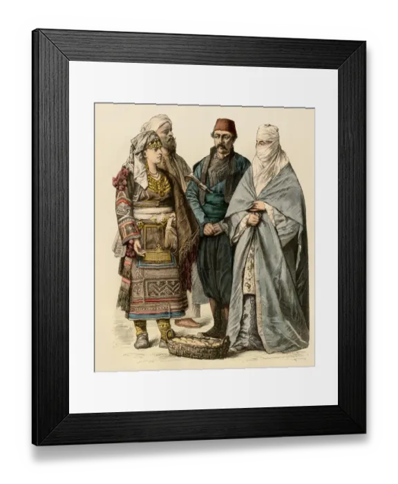 Framed Print : Citizens of the Ottoman Empire, 1800s Framed Print : Citizens of the Ottoman Empire, 1800s