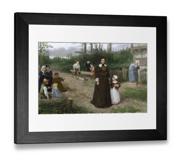 Framed Print : Scarlet Letter protagonist Hester Prynne