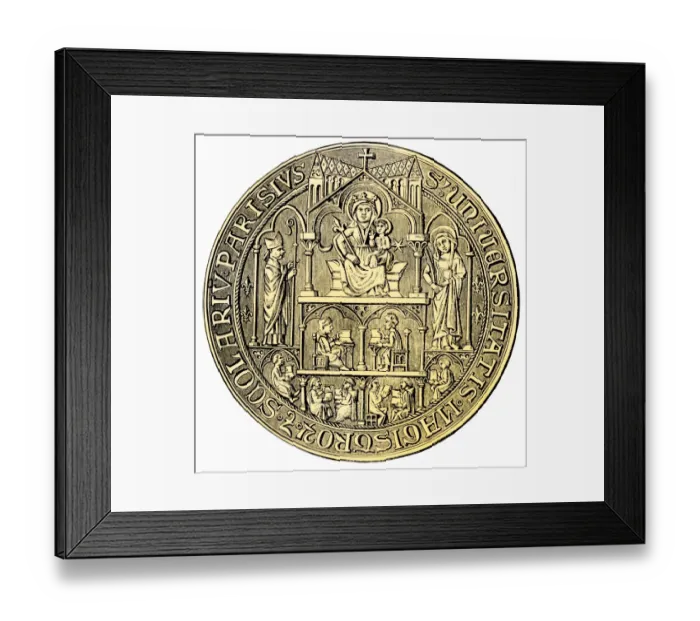 Framed Print : University of Paris insignia, 1300s Framed Print : University of Paris insignia, 1300s