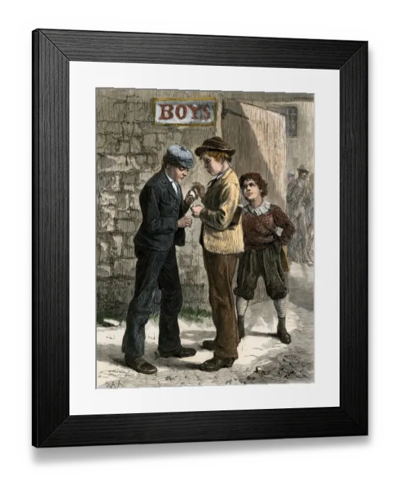 Framed Print : Easter game of cracking eggs, 1800s Framed Print : Easter game of cracking eggs, 1800s