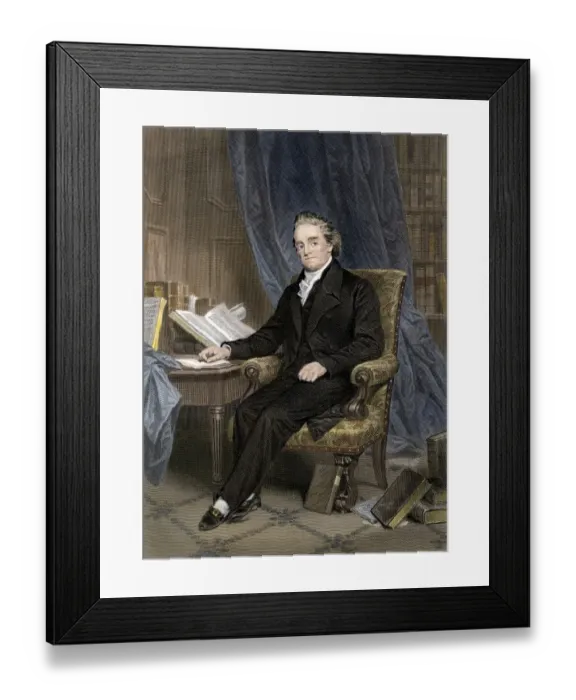 Framed Print : Noah Webster, American lexicographer Framed Print : Noah Webster, American lexicographer
