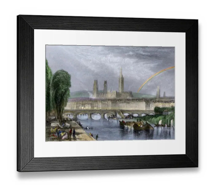 Framed Print : Rouen, France, on the River Seine Framed Print : Rouen, France, on the River Seine