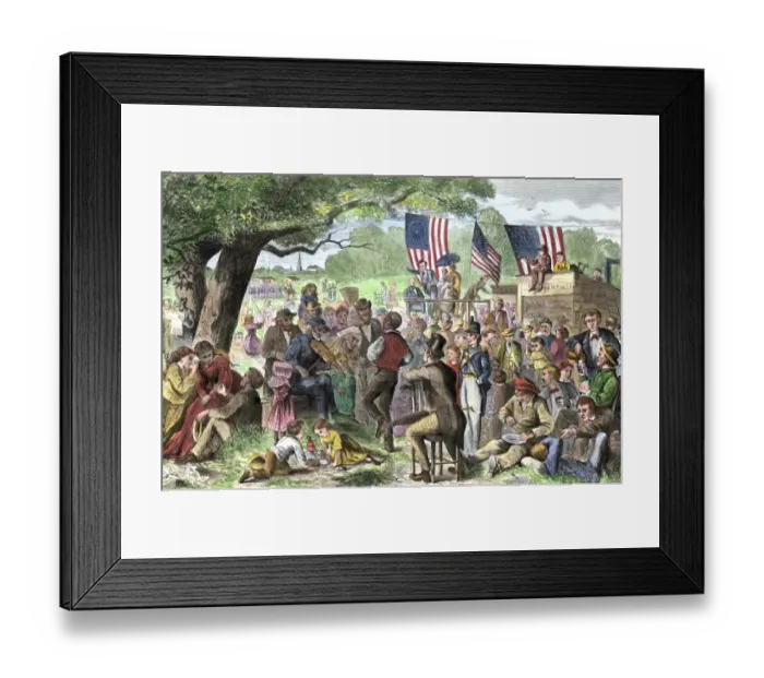 Framed Print : Rural July Fourth celebration Framed Print : Rural July Fourth celebration