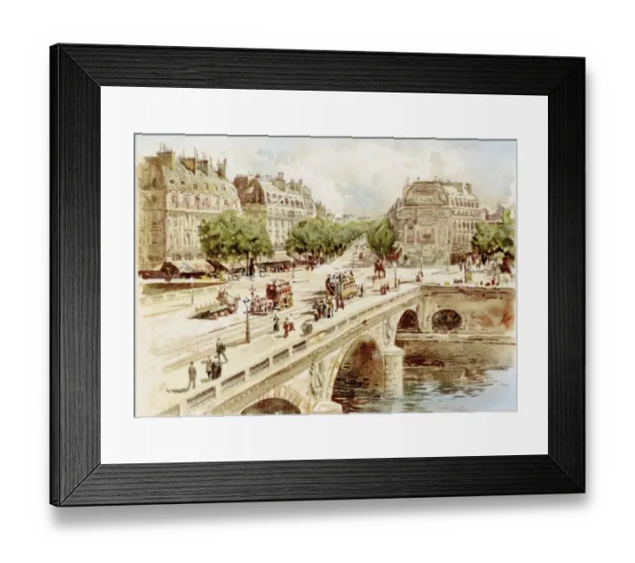 Framed Print : Paris boulevards in the 1870s