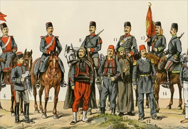Ottoman Turk soldiers, circa 1900