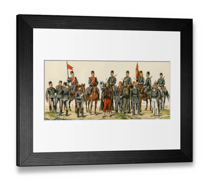 Framed Print : Ottoman Turk soldiers, circa 1900 Framed Print : Ottoman Turk soldiers, circa 1900