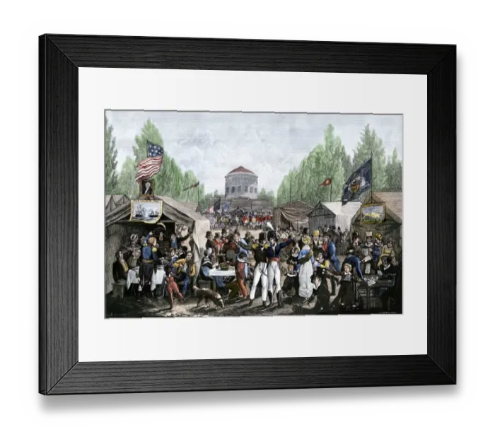 Framed Print : Fourth of July celebration in Centre Square