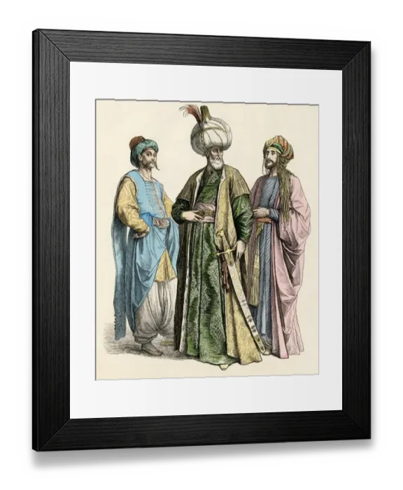 Framed Print : Turkish sultan and officials of the Ottoman Empire Framed Print : Turkish sultan and officials of the Ottoman Empire