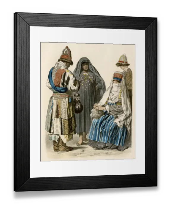 Framed Print : A dervish and women of Turkey