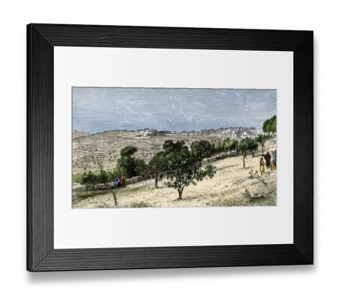 Framed Print : Bethlehem in the 1800s Framed Print : Bethlehem in the 1800s