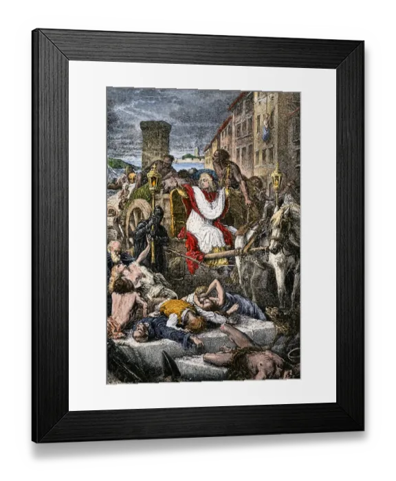 Framed Print : Bubonic plague in France Framed Print : Bubonic plague in France