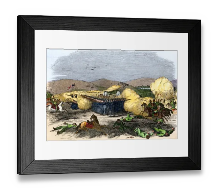Framed Print : Battle of San Gabriel, California, 1849 Framed Print : Battle of San Gabriel, California, 1849