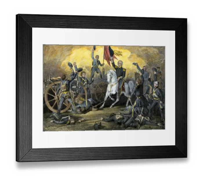 Framed Print : General Winfield Scott at the Battle of Cerro Gordo