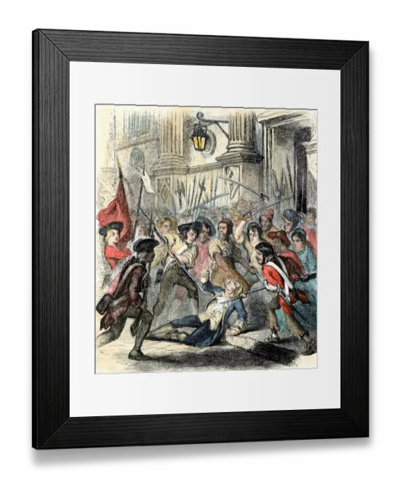 Framed Print : Death of Delaunay, governor of the Bastille Framed Print : Death of Delaunay, governor of the Bastille