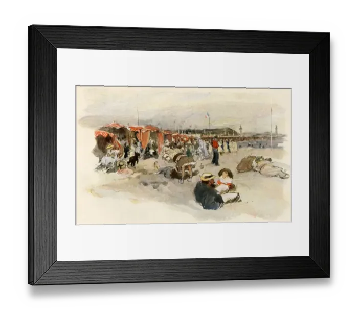 Framed Print : Beach at Trouville-sur-Mer, France Framed Print : Beach at Trouville-sur-Mer, France