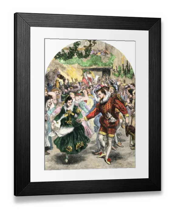 Framed Print : Christmas party in a baronial hall in the olden time Framed Print : Christmas party in a baronial hall in the olden time