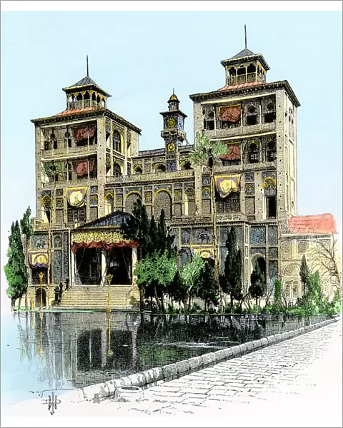 Persian Royal Palace in Teheran, 1800s