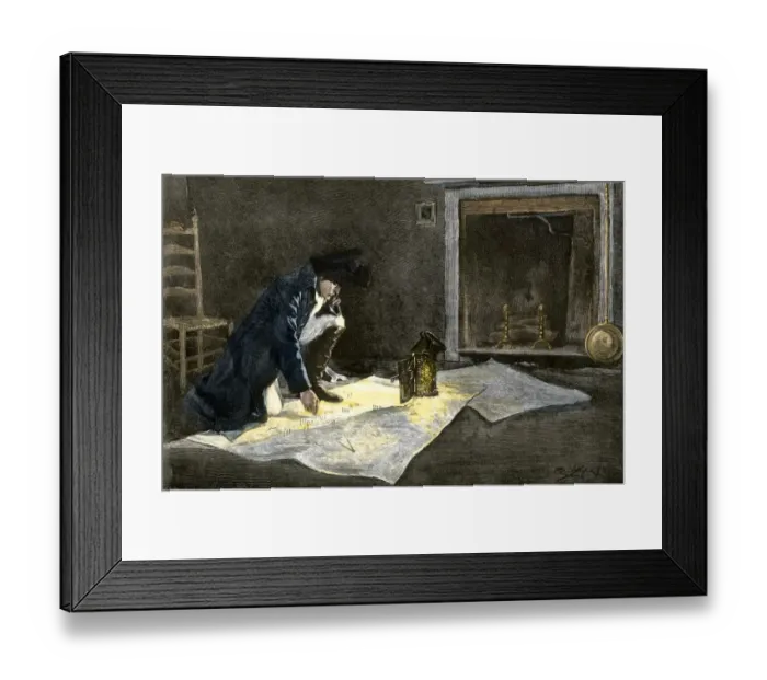 Framed Print : Napoleon planning a battle