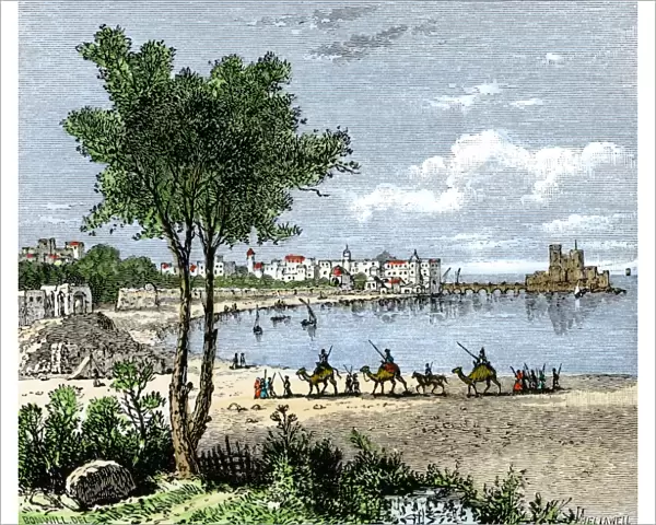 Traders approaching Sidon, a seaport of ancient Phoenicia