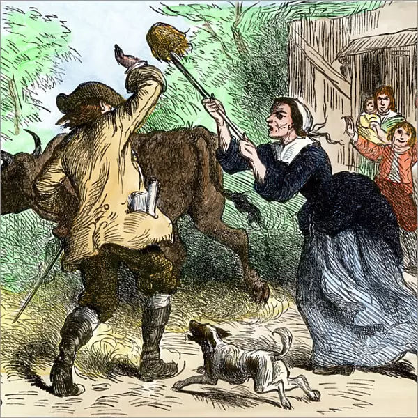 Carolina colonist refusing to pay taxes, 1700s