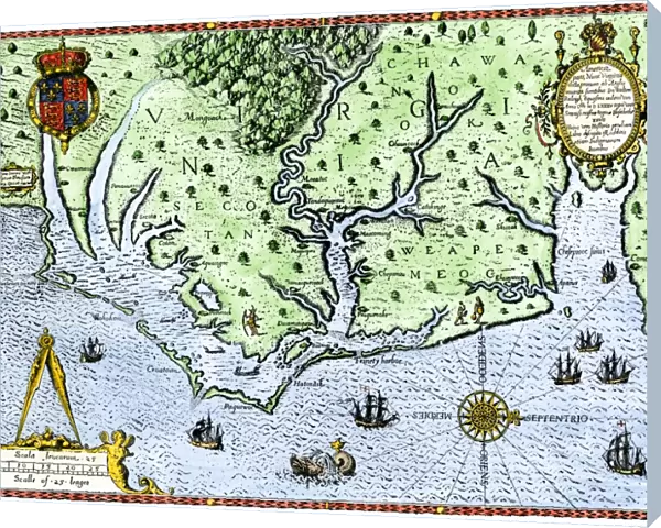 Virginia map, 1588