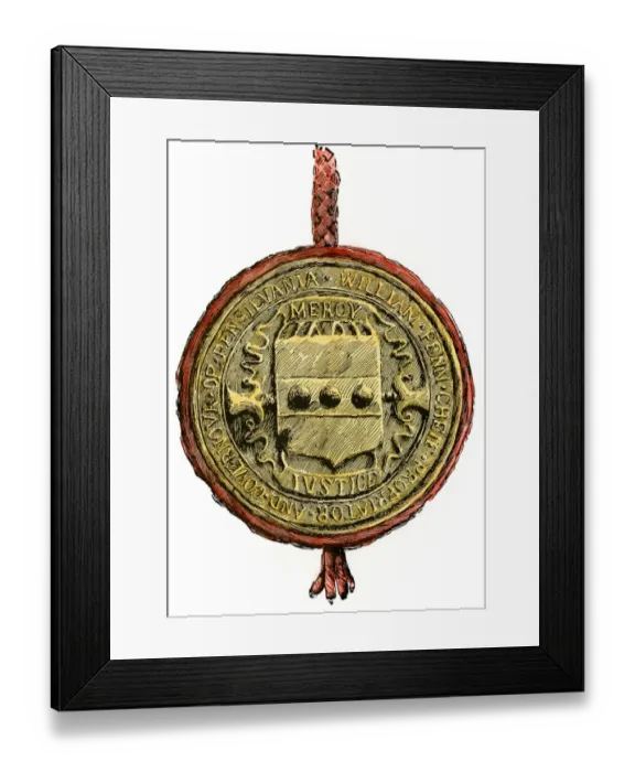 Framed Print : Pennsylvania colonys seal Framed Print : Pennsylvania colonys seal