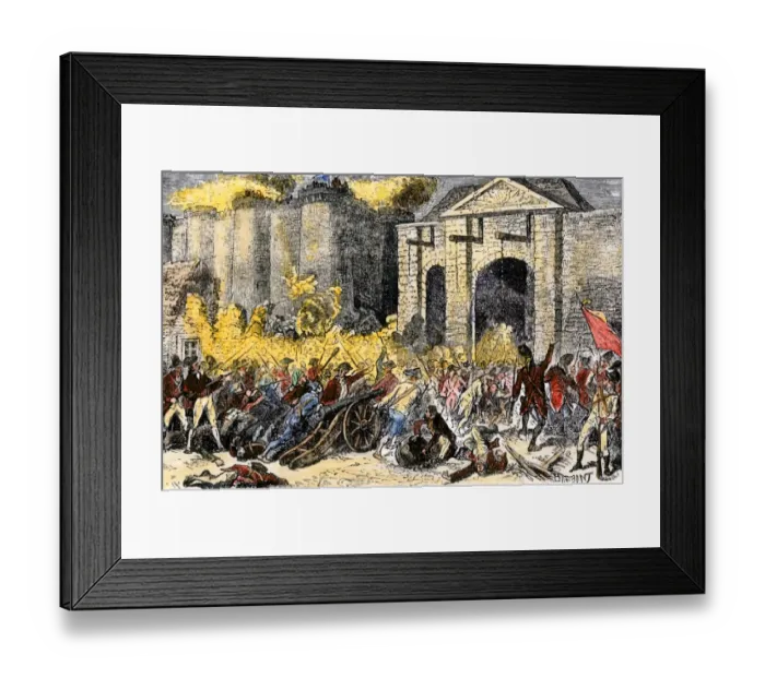 Framed Print : Fall of the Bastille in the French Revolution Framed Print : Fall of the Bastille in the French Revolution