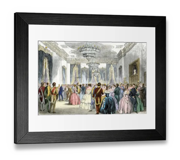 Framed Print : White House reception, 1850s