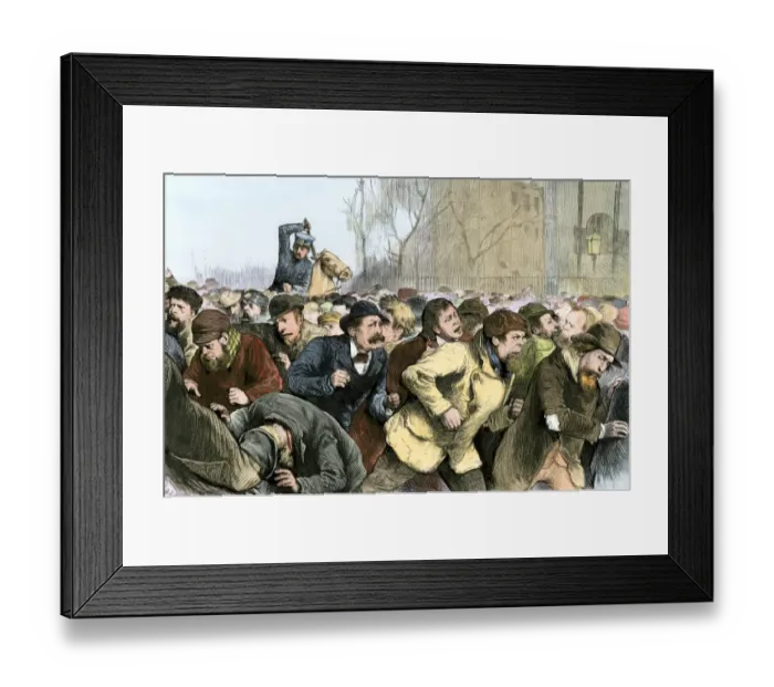 Framed Print : Communist demonstration broken up by New York police Framed Print : Communist demonstration broken up by New York police
