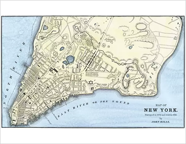 Manhattan map, 1780s